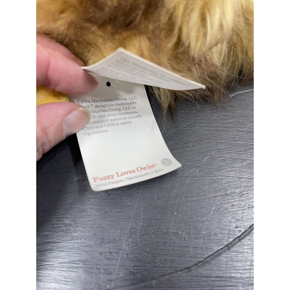 The Manhattan Toy Company Fuzzy Loves Owlet Hand Puppet Owl Original Hang Tag - Picture 7 of 10